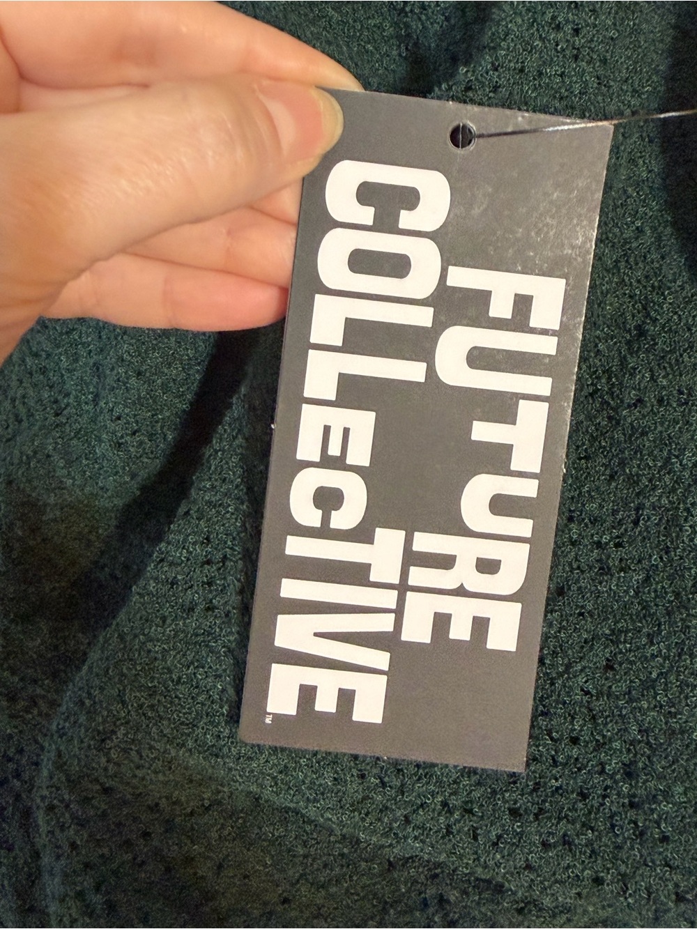 Future Collective Dark Green Maxi Knit Skirt - Picture 3 of 6